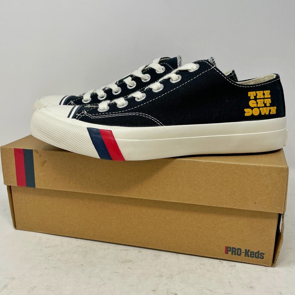 NEW Pro-Keds Royal Lo Get Down Canvas Black Sneakers Mens Size 6